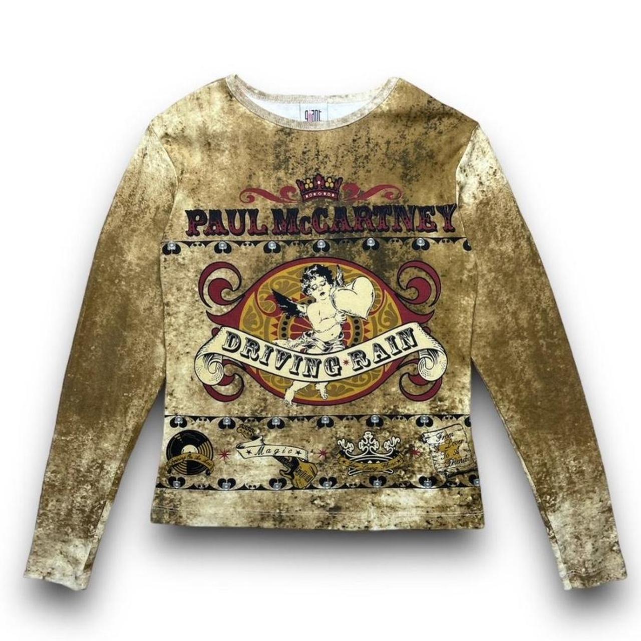 00s giant \"Paul McCartney\" Tee バンドt Vintage Paul McCartney Driving USA Tour 2002 Band T Shirt