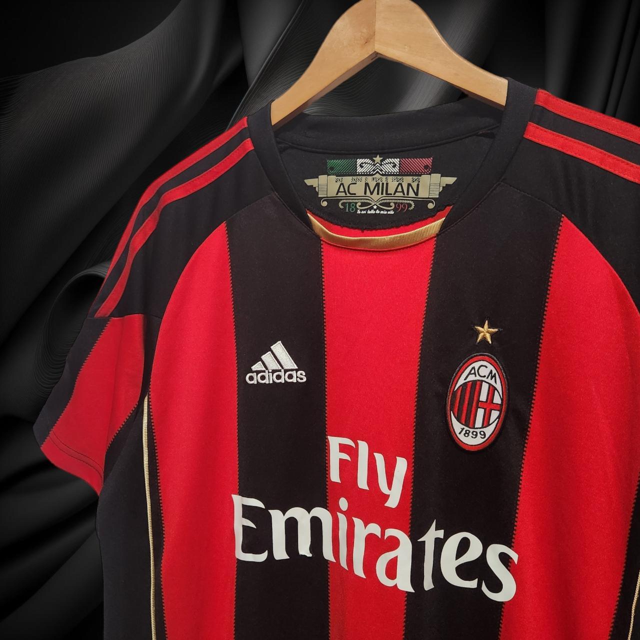 AC Milan 2010/2011 Home Football Soccer Jersey Mens... - Depop