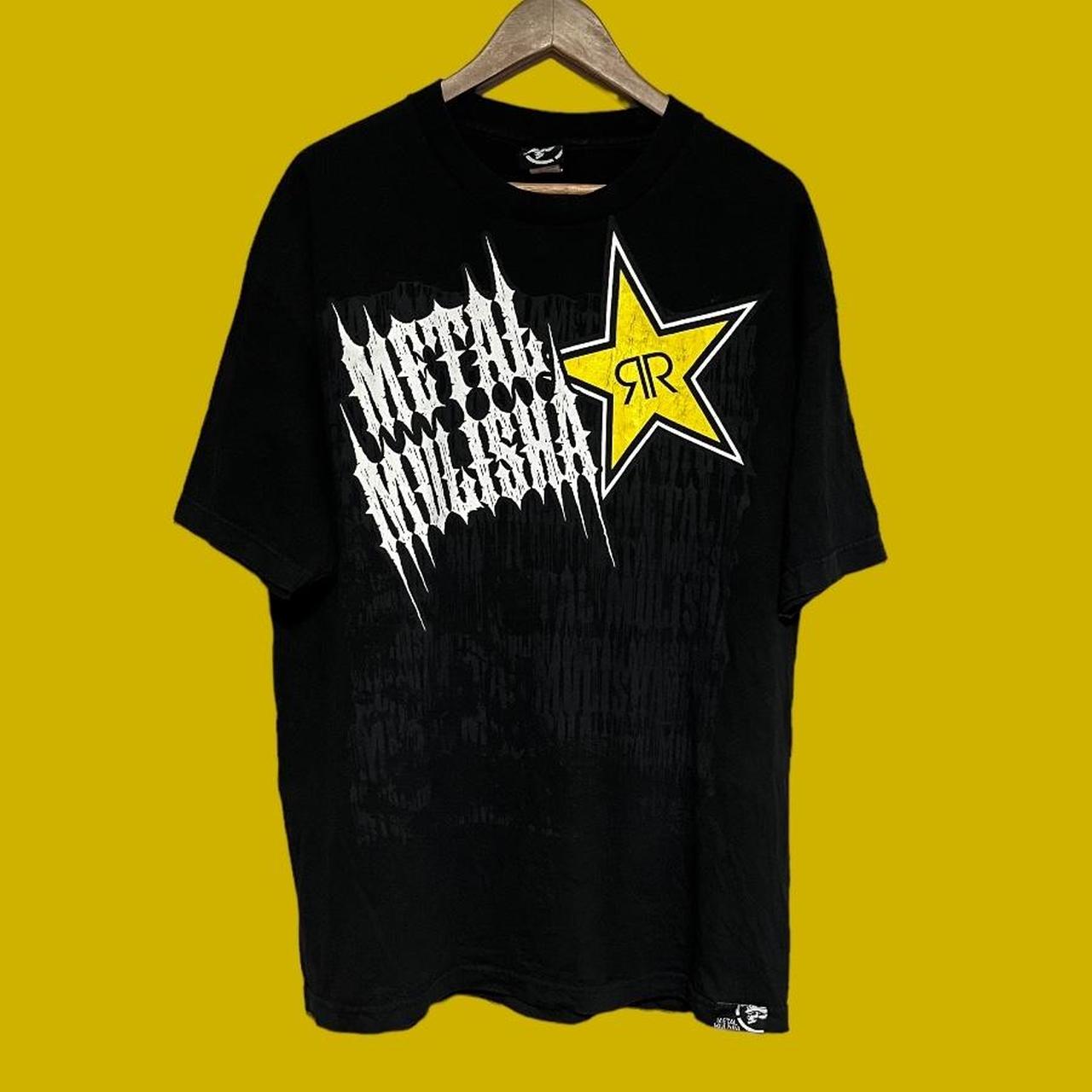 2000s y2k Metal Mulisha rockstar energy drink shirt.... - Depop