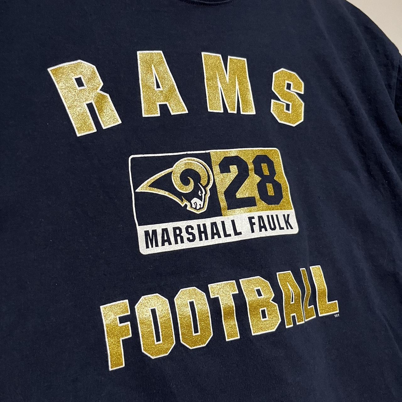 vintage team nike st. louis rams marshall faulk - Depop