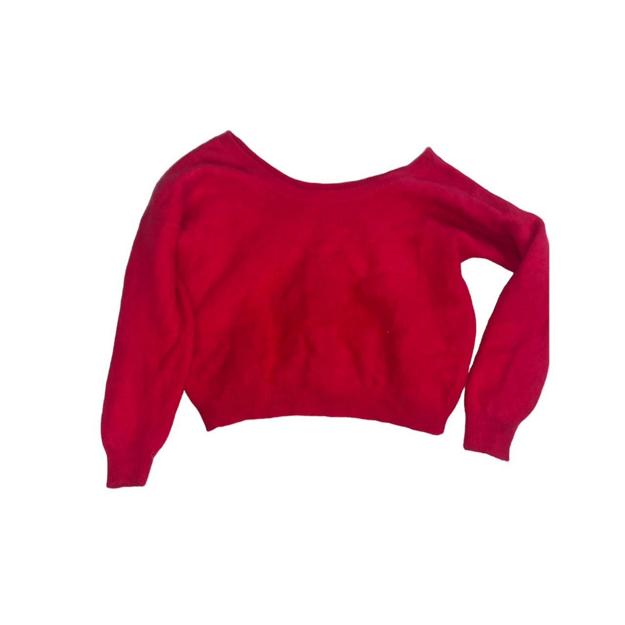 red fur sweater vary vary soft size large new with... - Depop