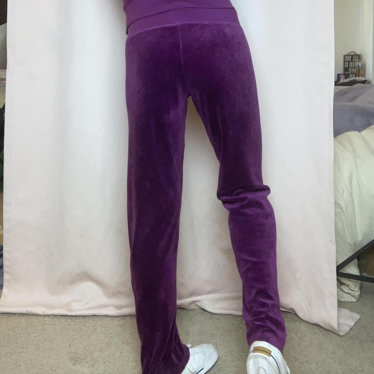 Y2K purple juicy tracksuit pants. Looks in pretty... - Depop