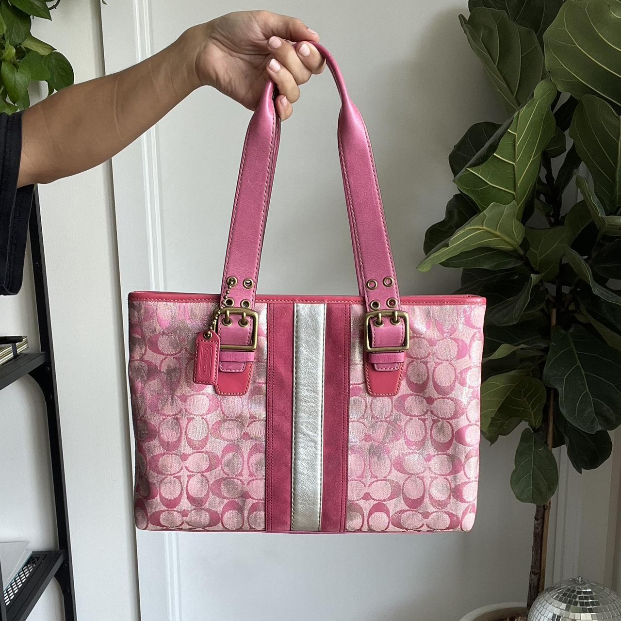 COACH Pink Pre Loved Monogram Tote Purse – ReturnStyle