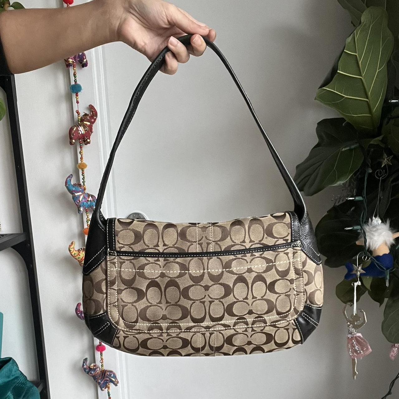 Vintage Coach y2k monogram horse bit flap jacquard | Depop Vintage Coach y2k monogram horse bit flap jacquard | Depop