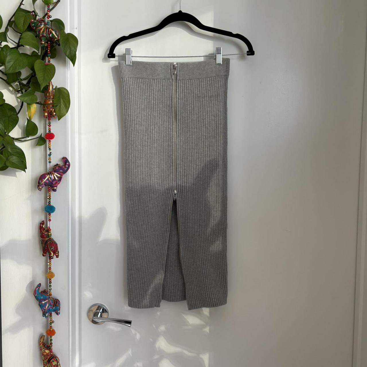 Alexander wang ribbed zipper Bodycon midi pencil | Depop