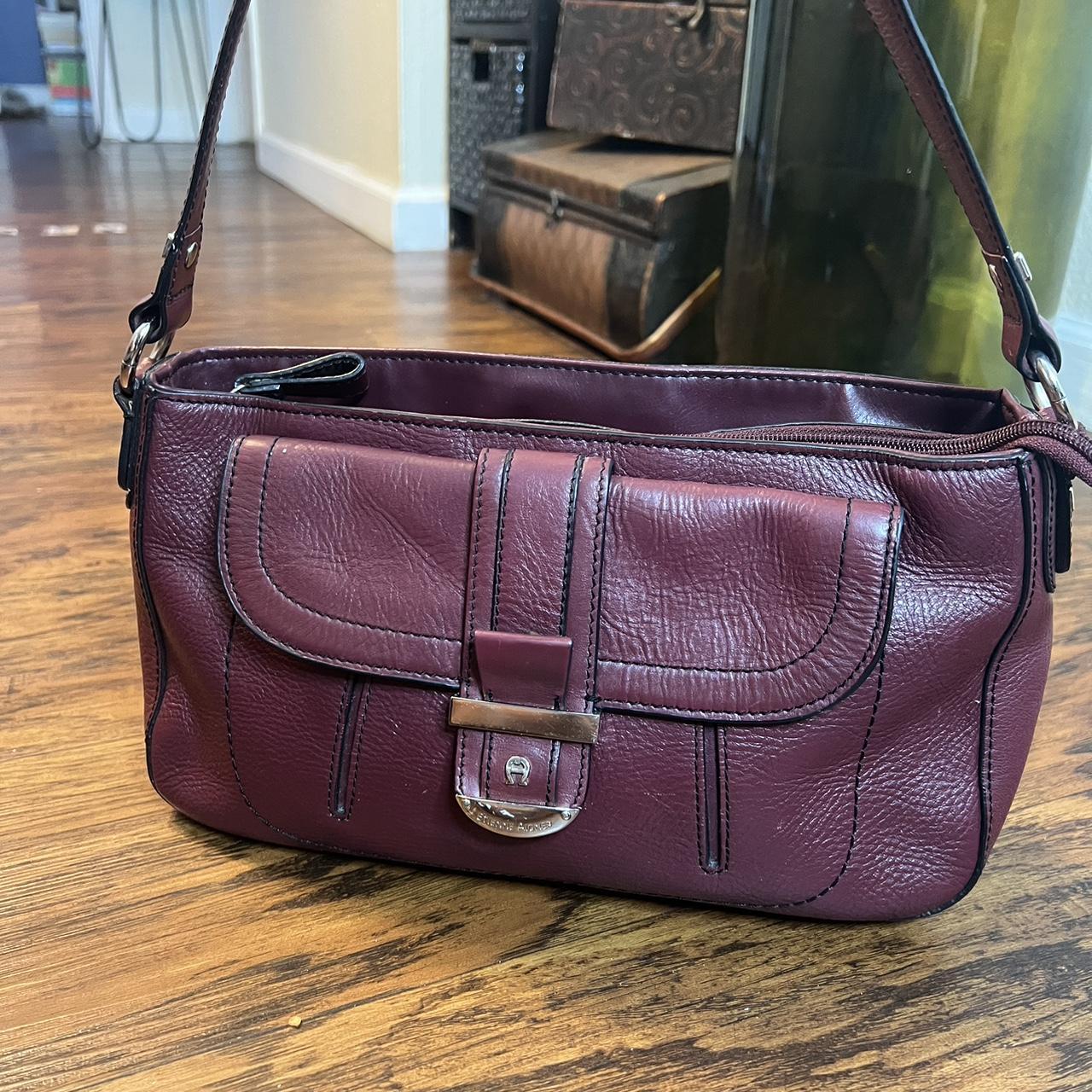 Classic Etienne Aigner Oxblood Leather Shoulder Depop