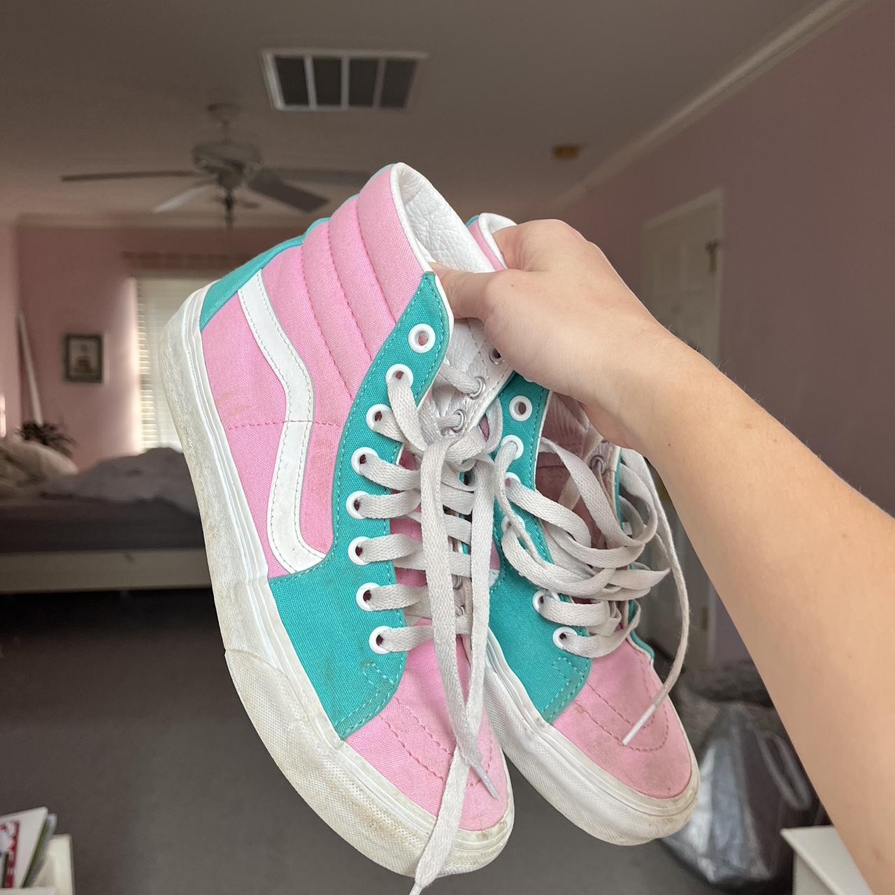 Pink and blue vans