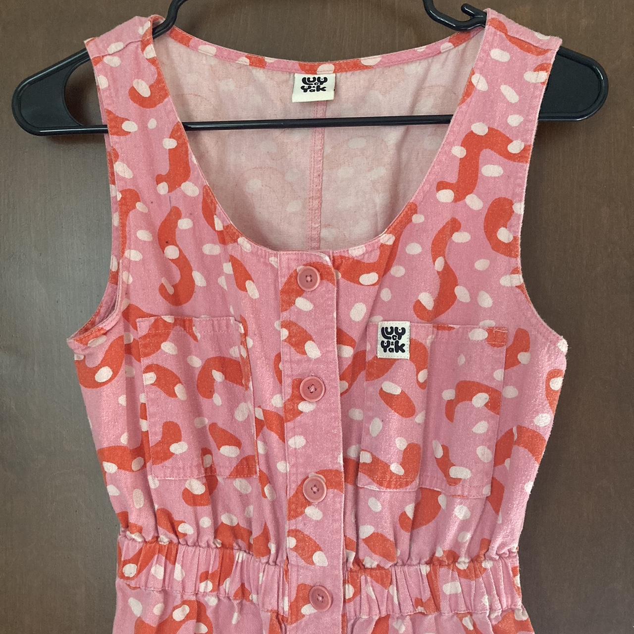Lucy and Yak Women's Pink and Orange Jumpsuit Depop