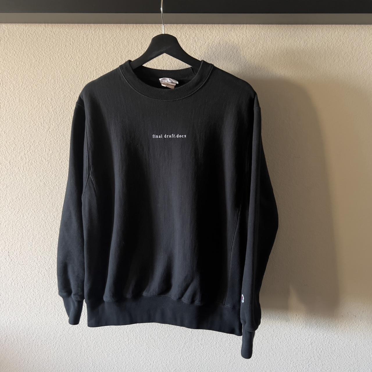 Men's Black and White Jumper | Depop