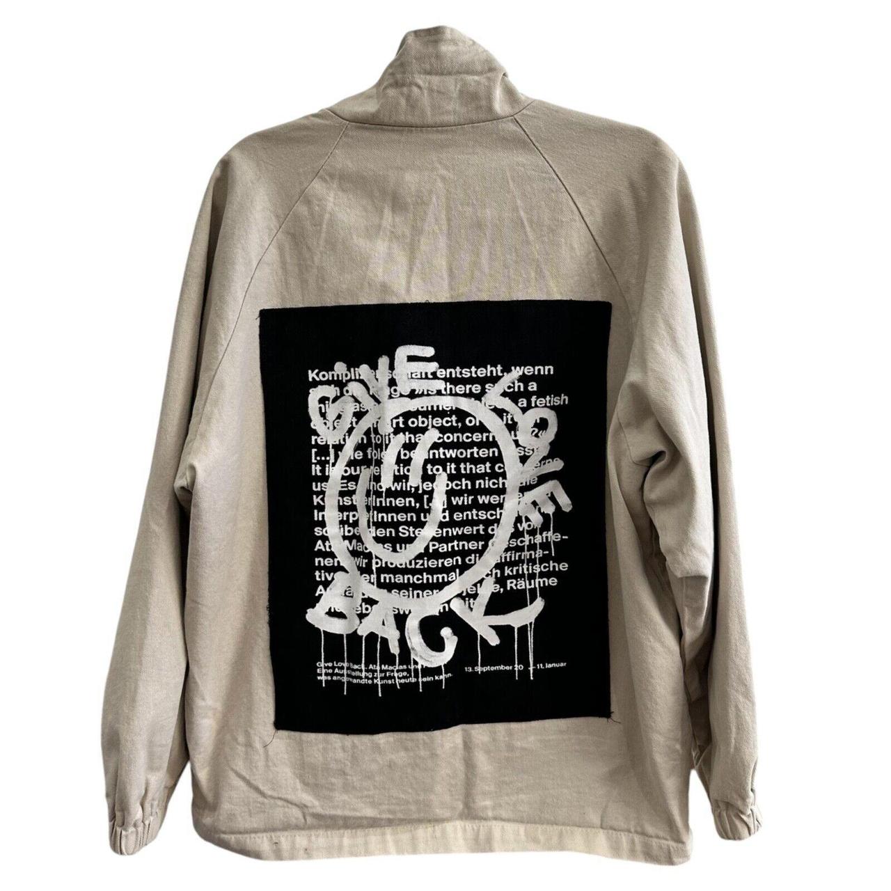 Men's Jacket - Tan - L – Graphic Patchwork Detail… - image 2
