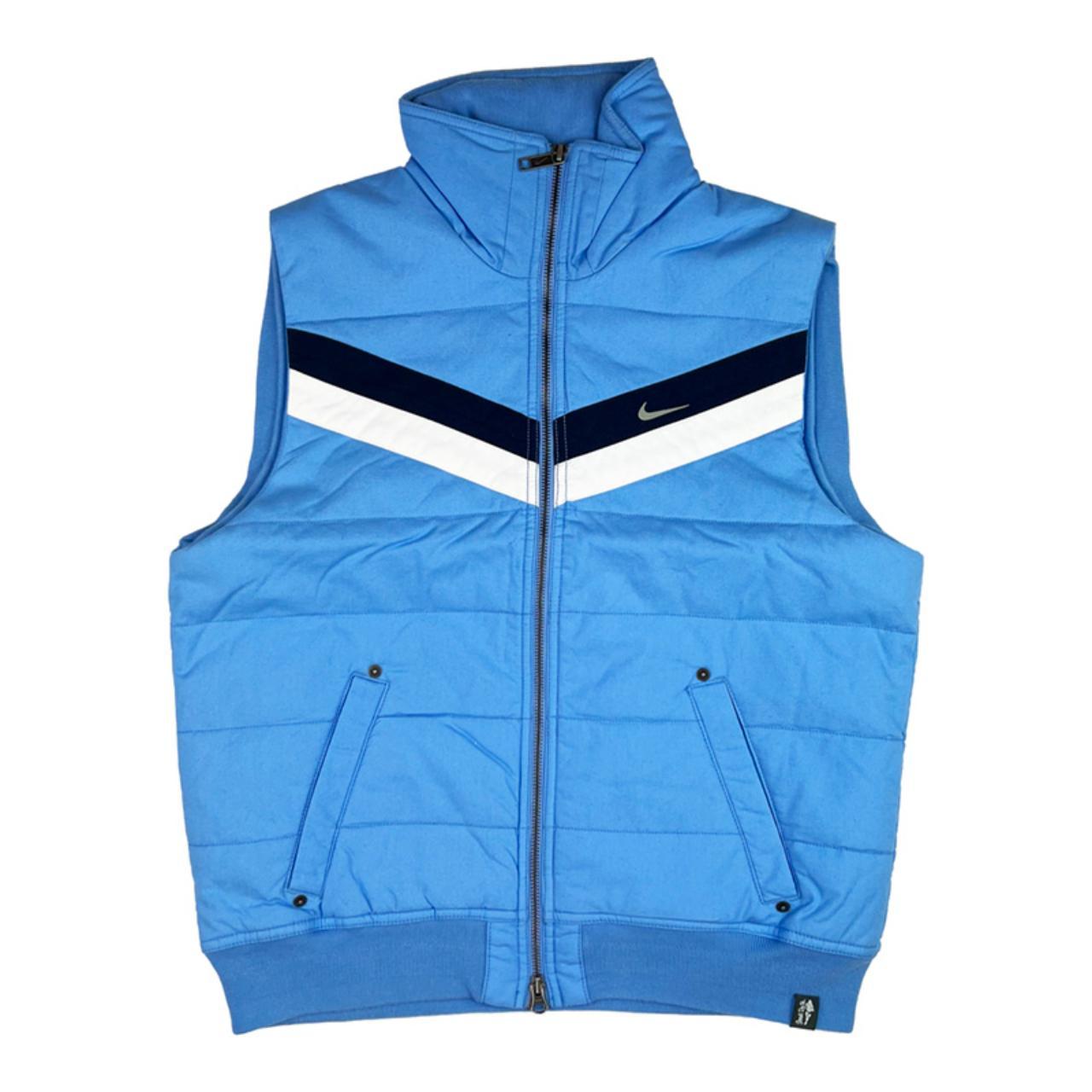 Vintage Nike Gilet Jacket Blue 2003 Women's... Depop