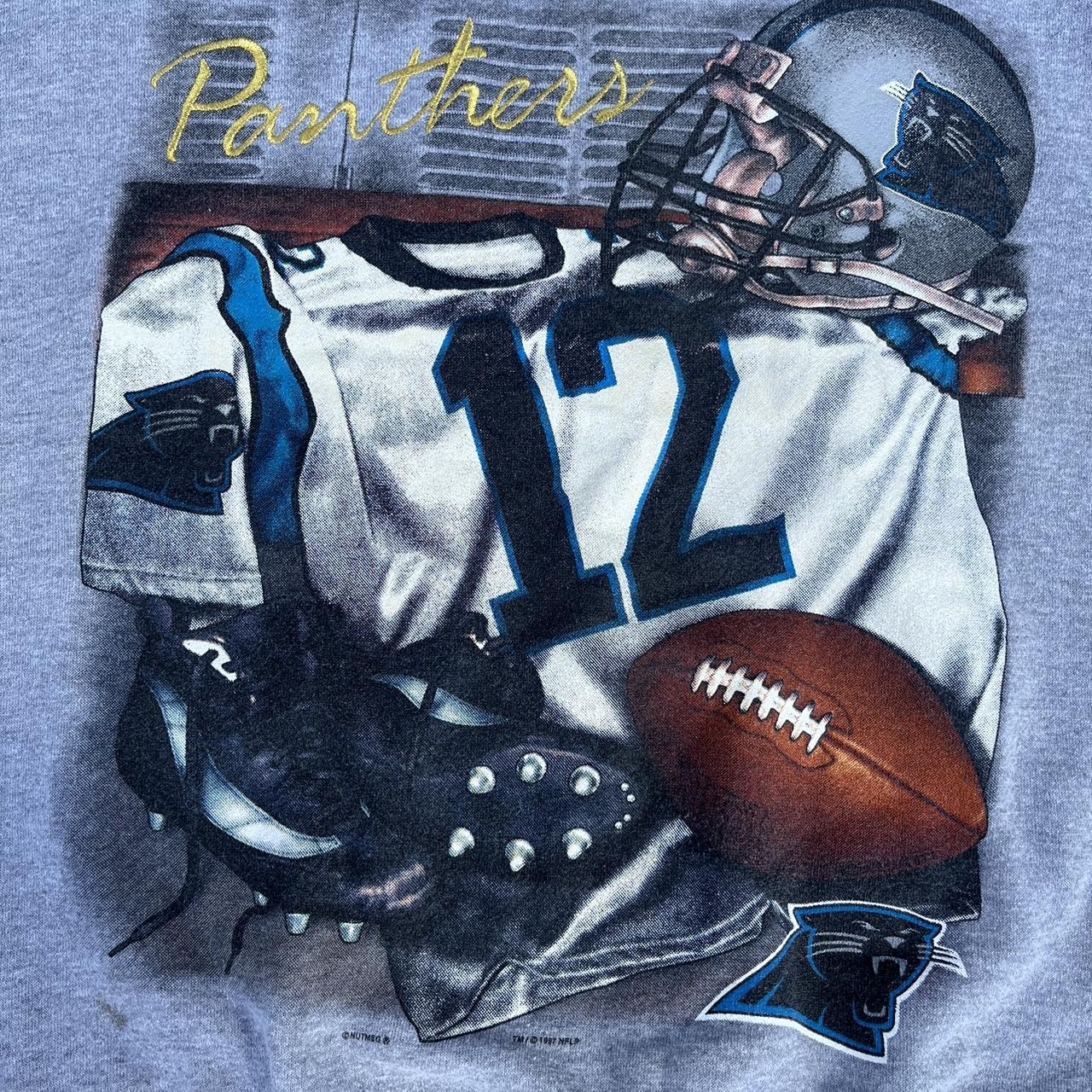 Vintage 90's Carolina Panthers Crewneck Sweatshirt - Depop