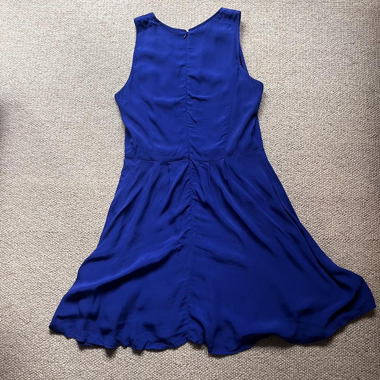 Cue electric blue dress, size 12. Lined. Hits above... - Depop