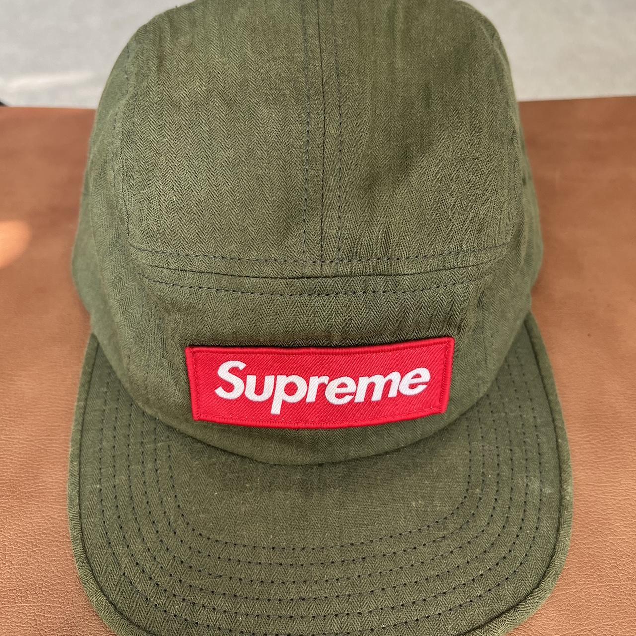 New Supreme Camo Camp Cap Hat Box Logo 5-Panel Black SS18
