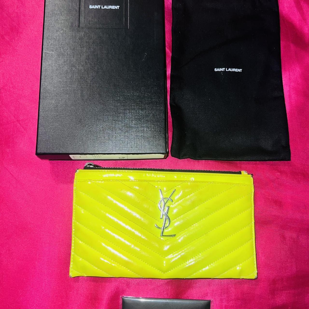 Saint laurent neon yellow on sale bag