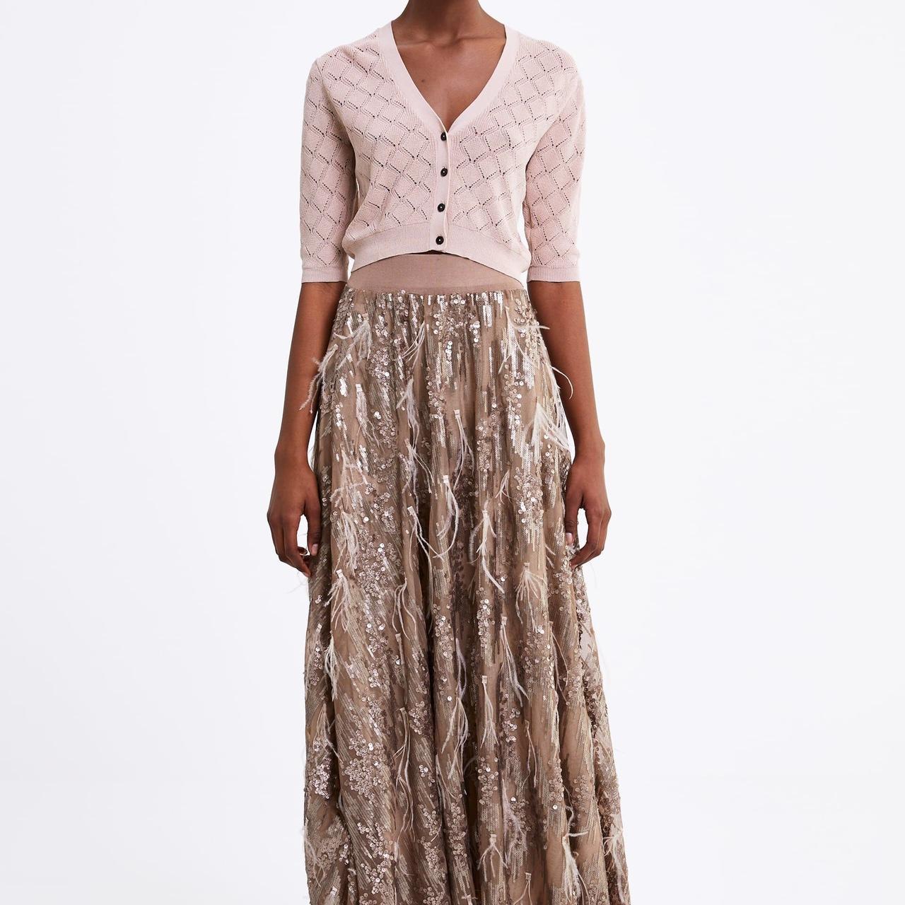 Limited edition clearance feather skirt zara