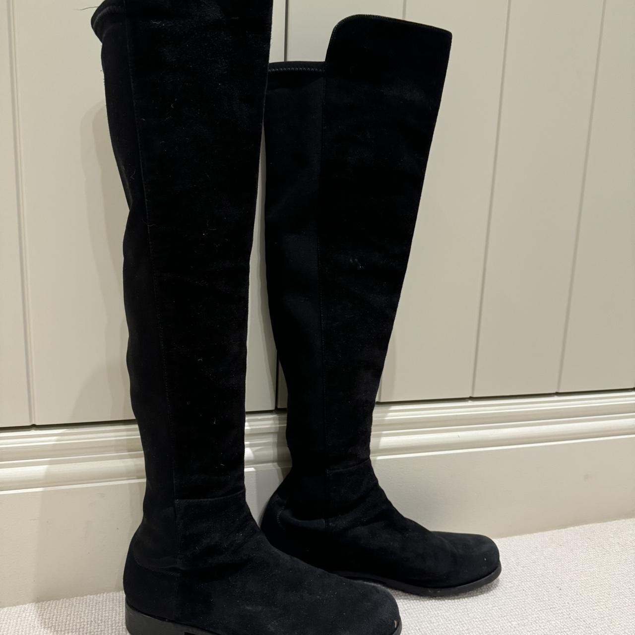 stuart weitzman black suede booties