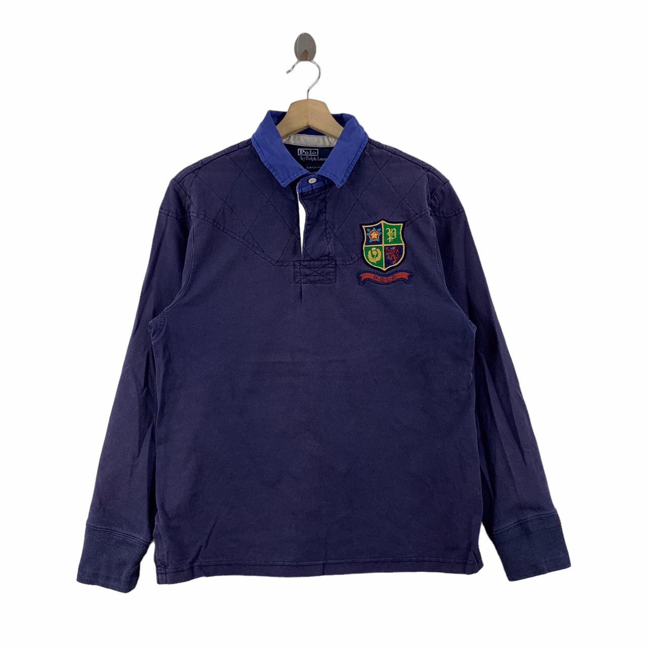 VINTAGE POLO RALPH LAUREN CREST selling RUGBY SHIRT SZ:L