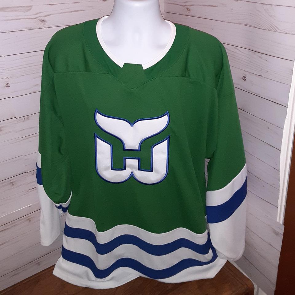 47 NHL Hartford Whalers Vintage Tubular Green Tie - Depop
