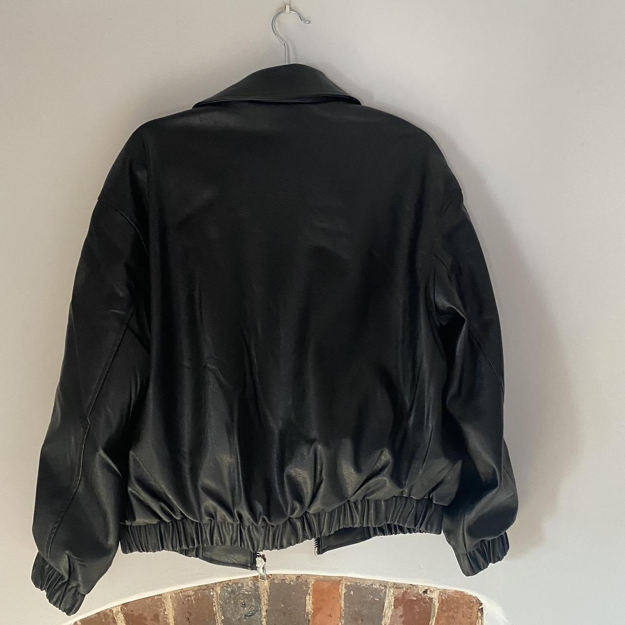 BERSHKA leather jacket Size S - Depop
