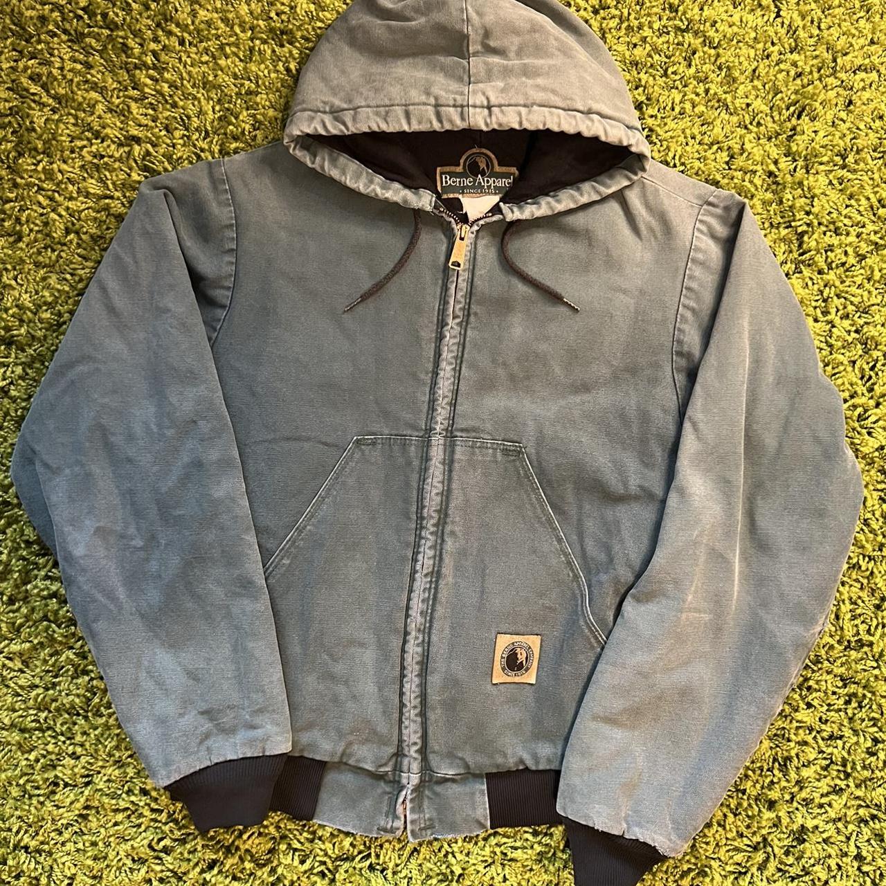 Green Bernie Apparel Carhartt like Hoodie jacket... Depop