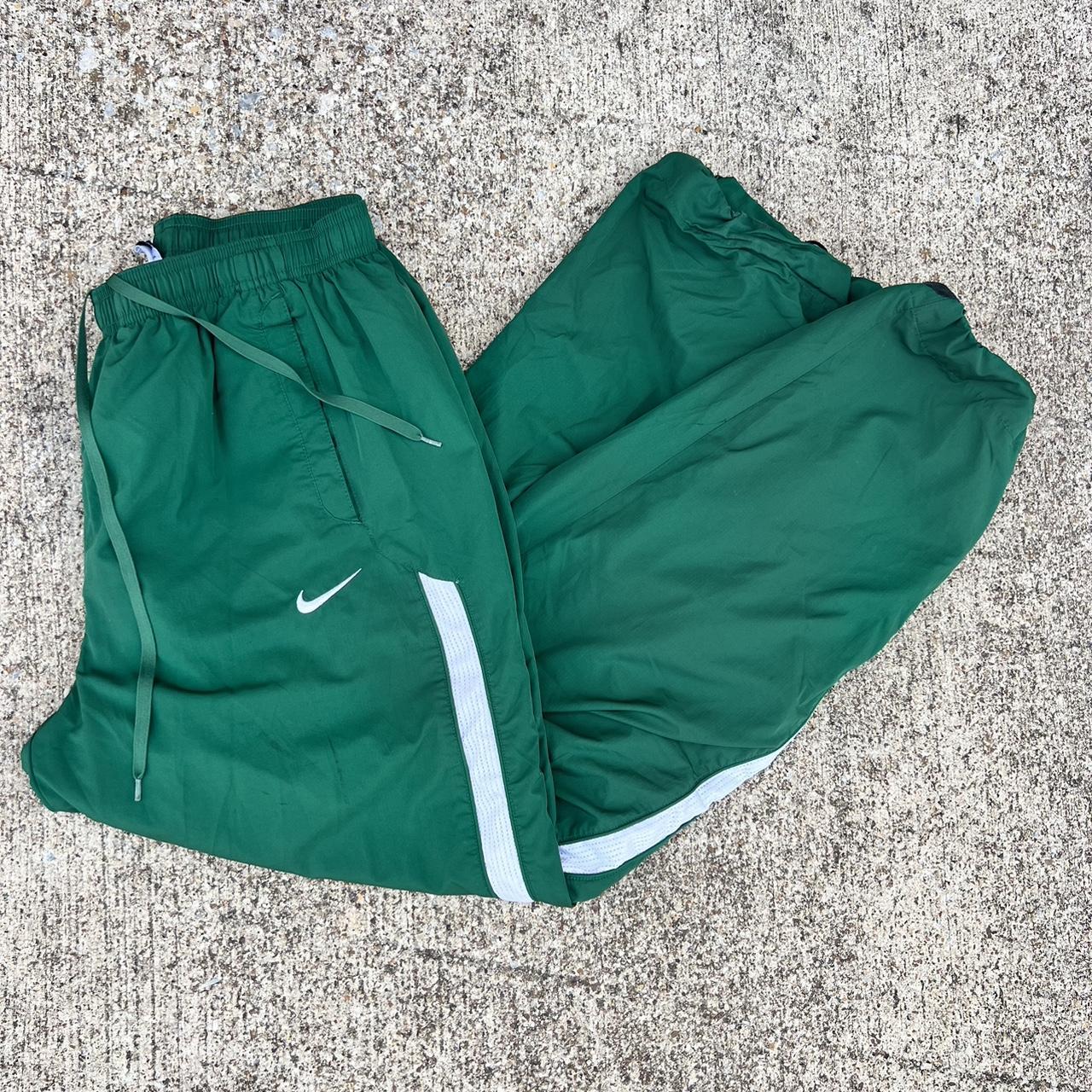 Nike Green Track Pants 🏃🏽‍♀️ Nike track pants in a... Depop