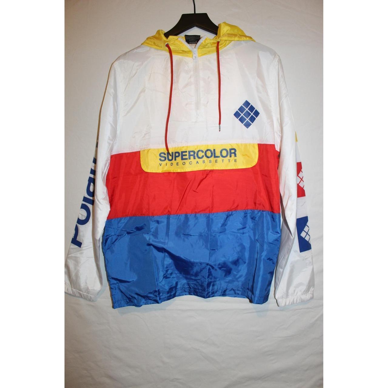 Polaroid Windbreaker Pullover Supercolor Depop
