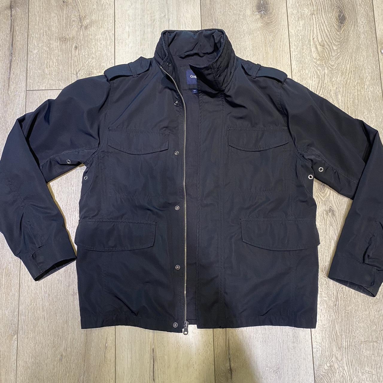 GAP black jacket with lots of pockets. super cool... - Depop