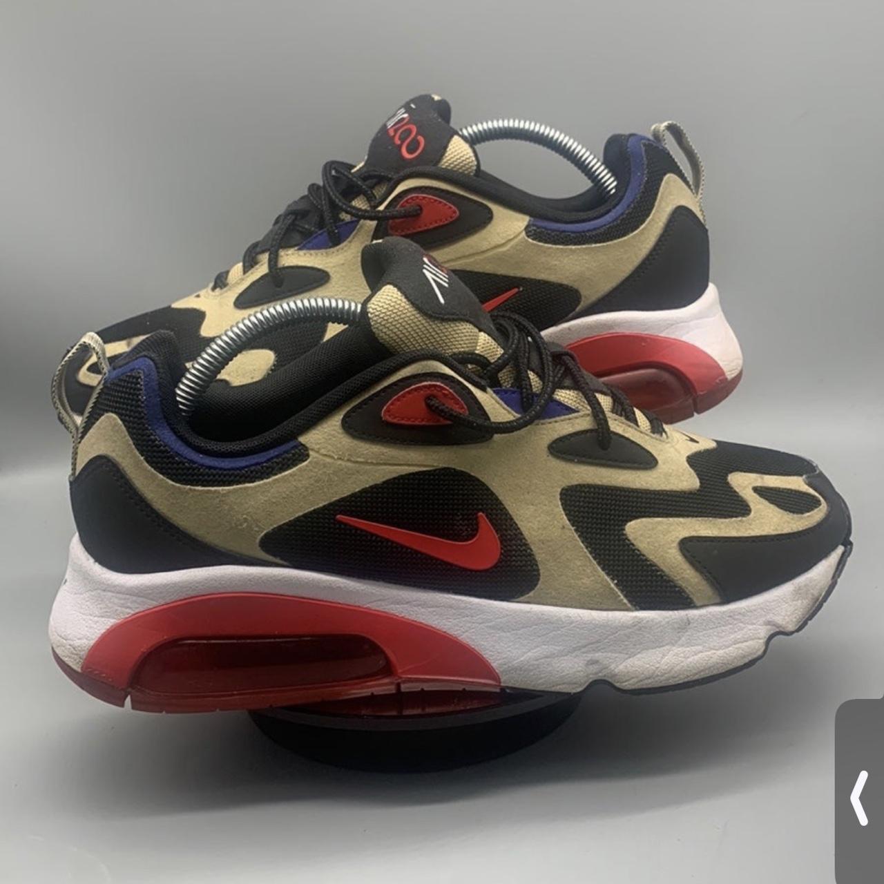 Air max 200 team shop gold university red black