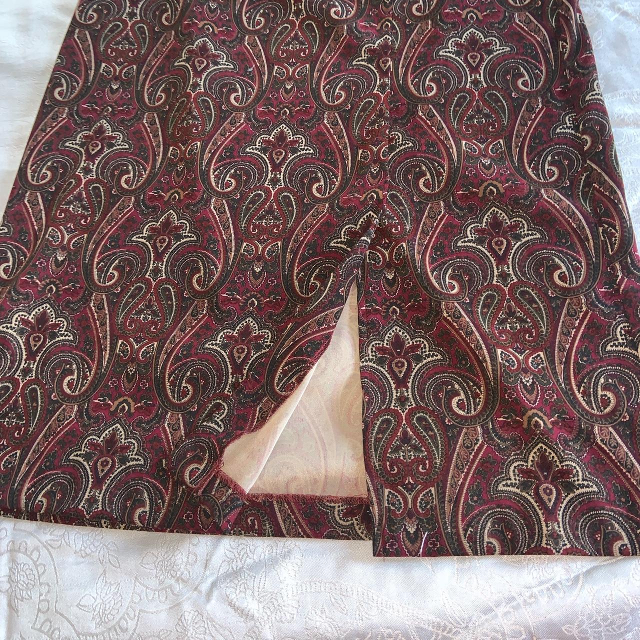 Notations Women's Red and Brown Skirt (3)