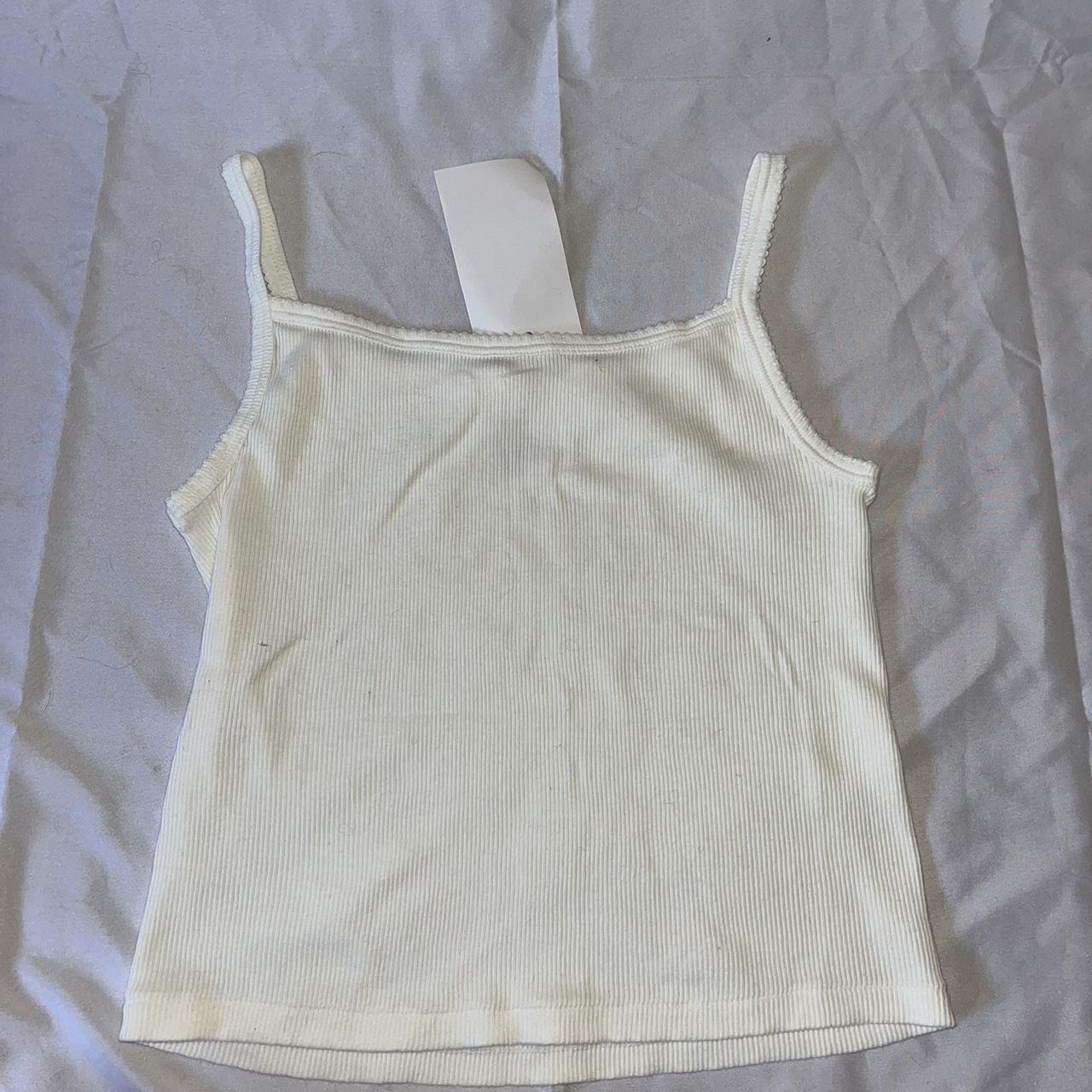 Brandy Melville white tank top - Depop