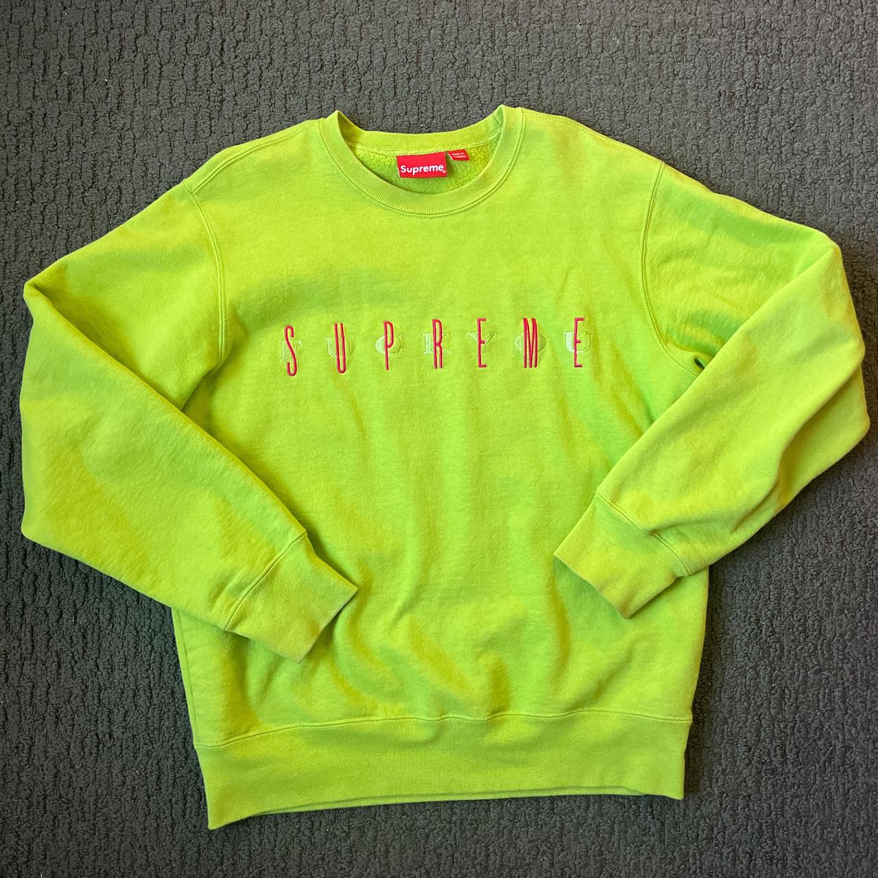 Green Supreme fuck you Crew Neck Depop