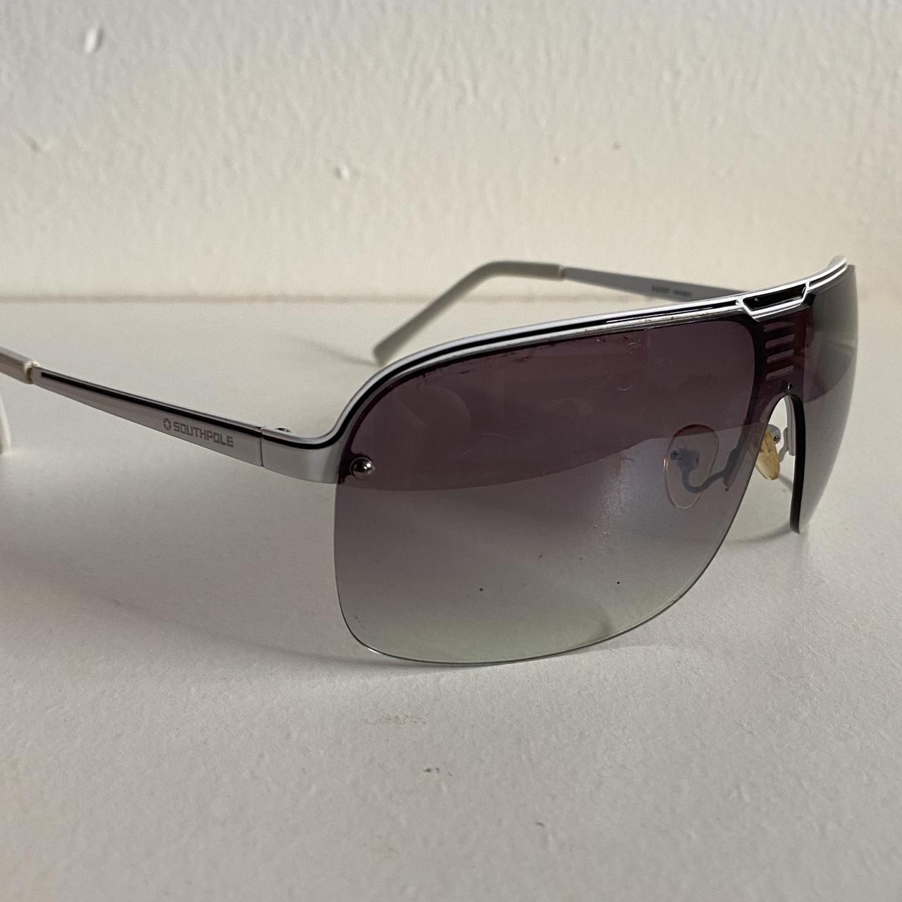 White and black frame South Pole y2k tinted... - Depop