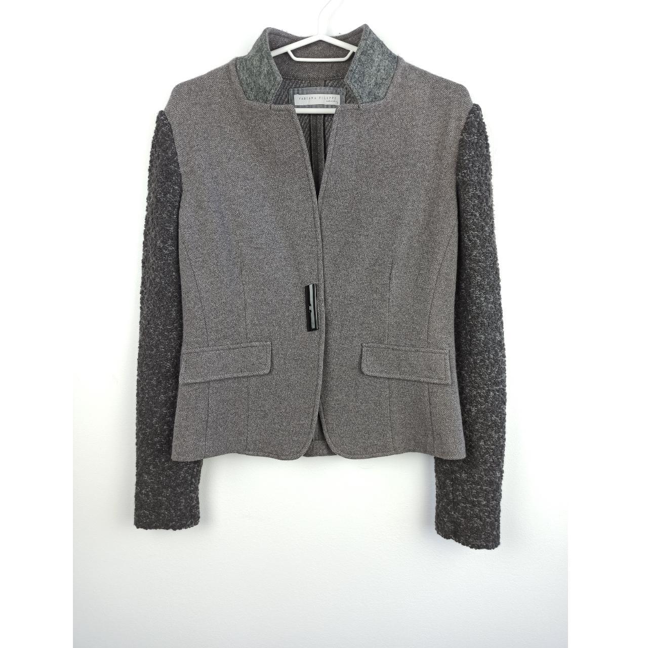 Fabiana Filippi Grey Merino Wool Cardigan Jacket deals 42