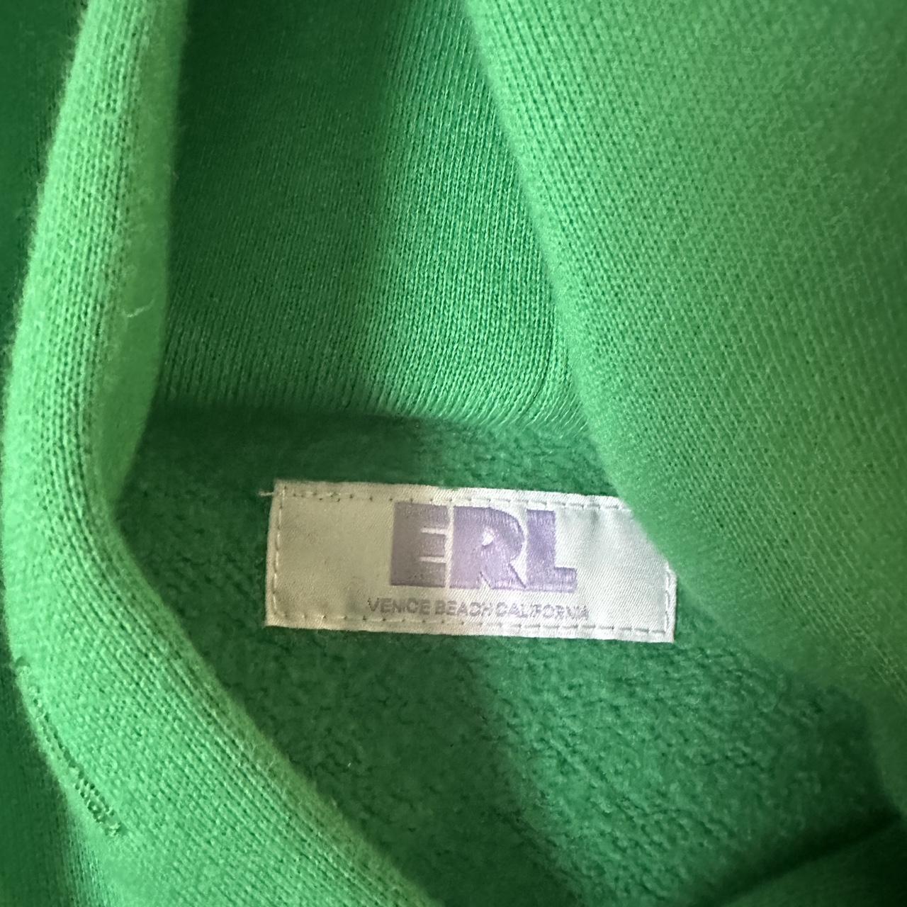 ERL Blue/fluo Green Hoodie for Men