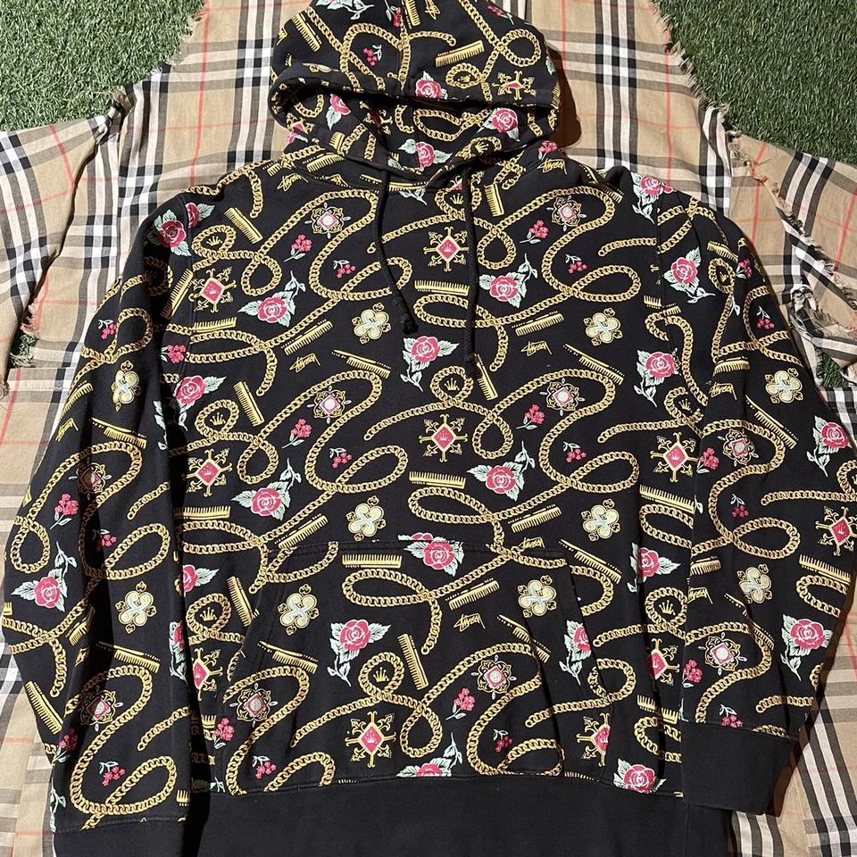 Vintage y2k Stussy AOP all over print hoodie with... - Stüssy