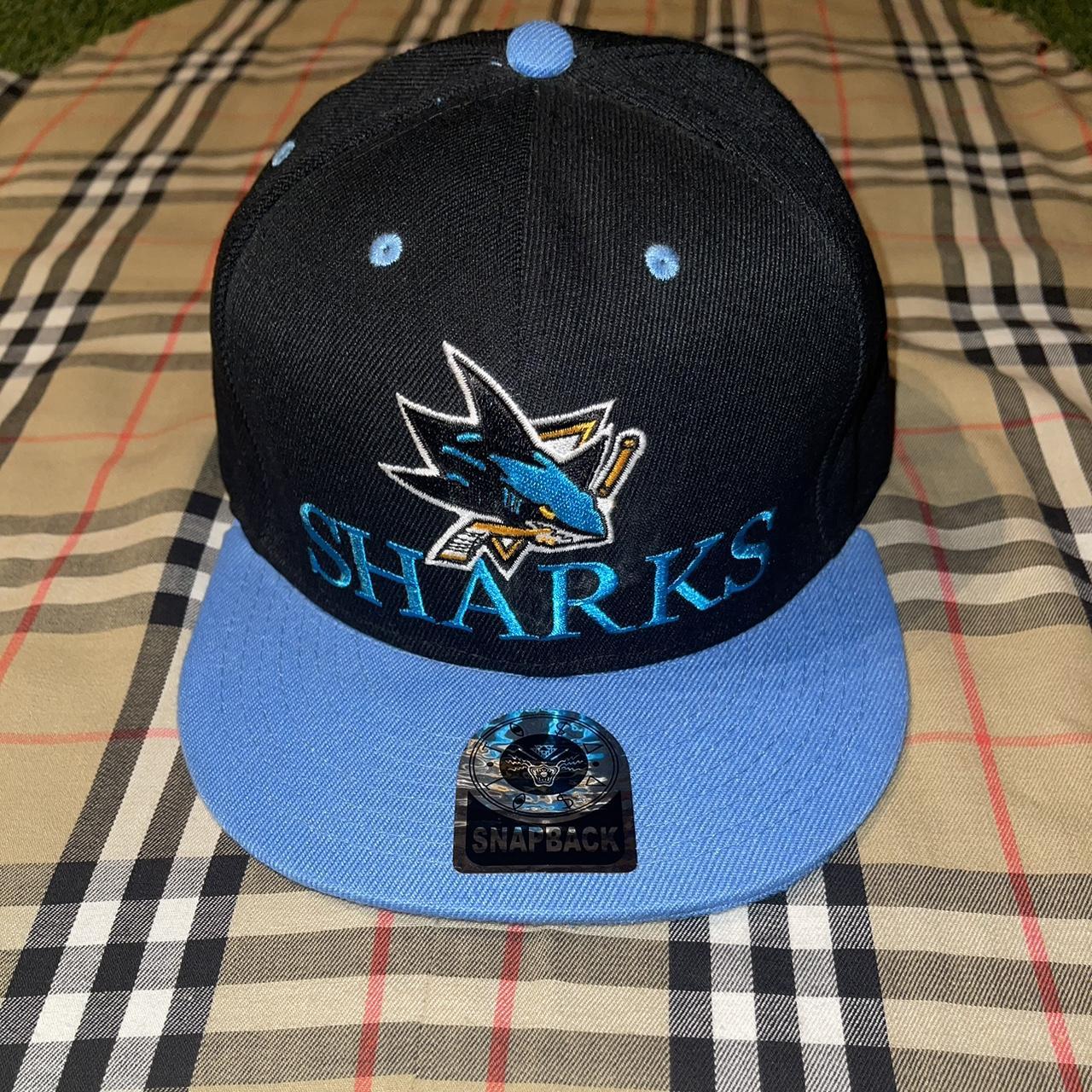 New Era Men's Black and Blue Hat Depop