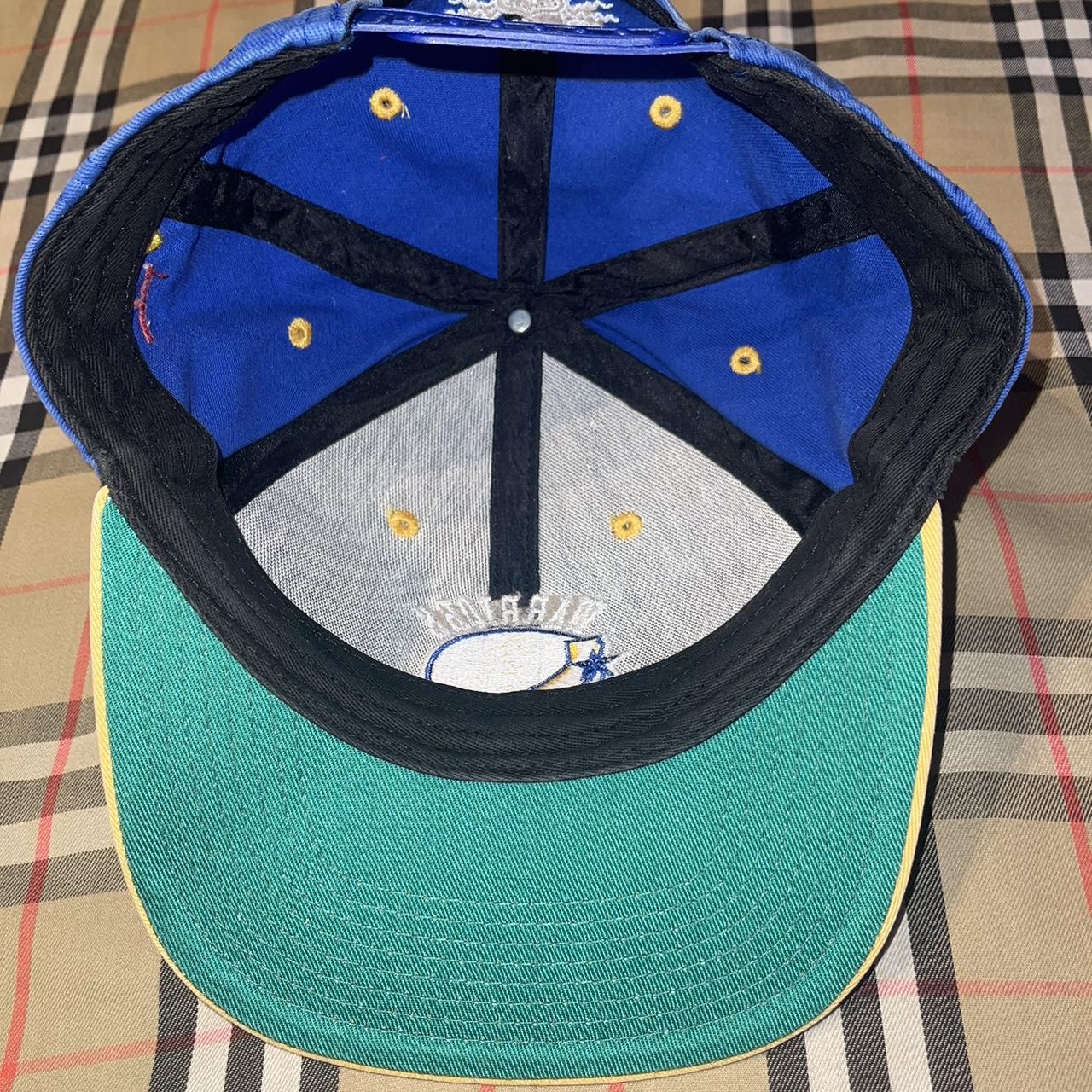 New Era Men's Blue and Yellow Hat Depop