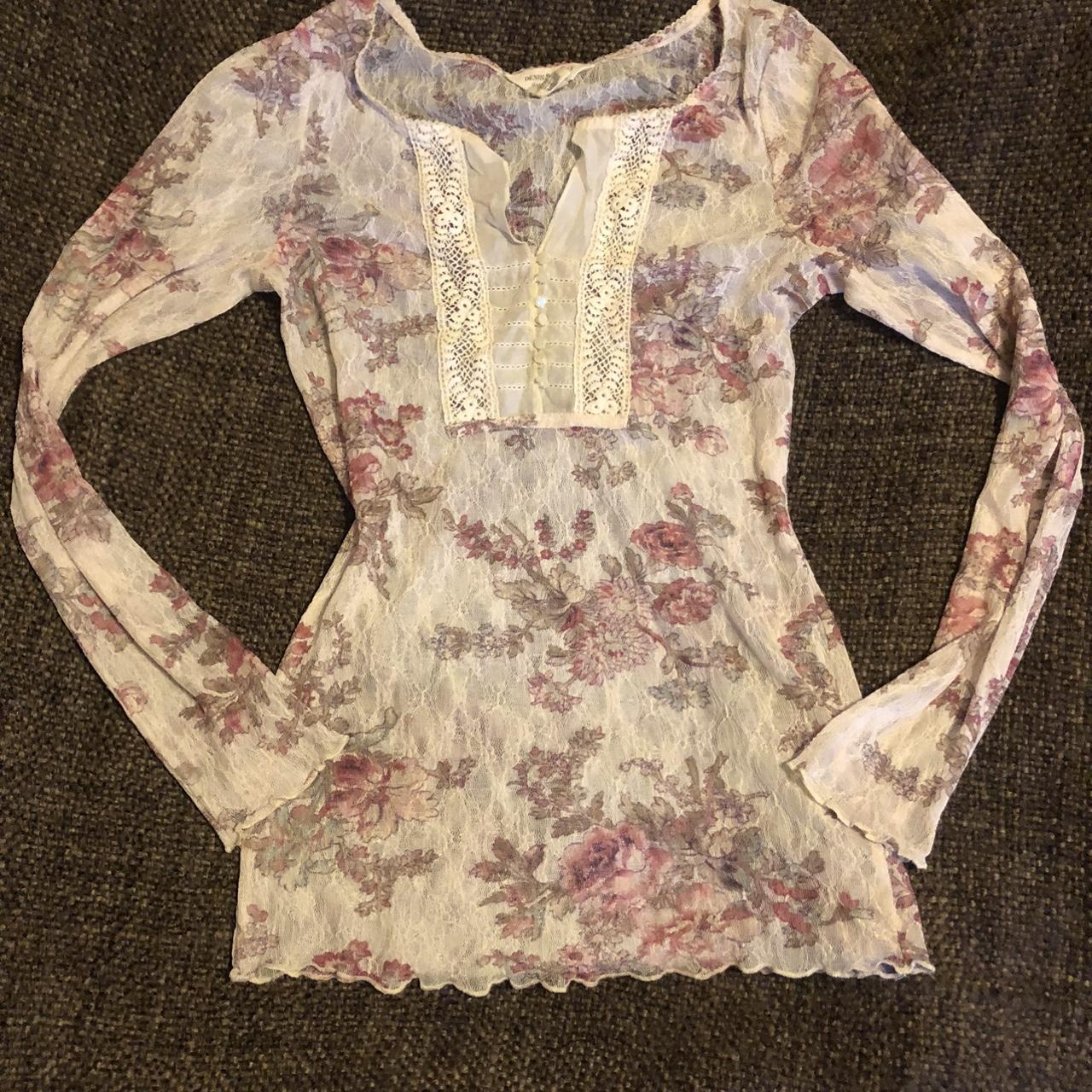 Coquette Y2k Long Sleeve : The Most Gorgeous Lace - Depop