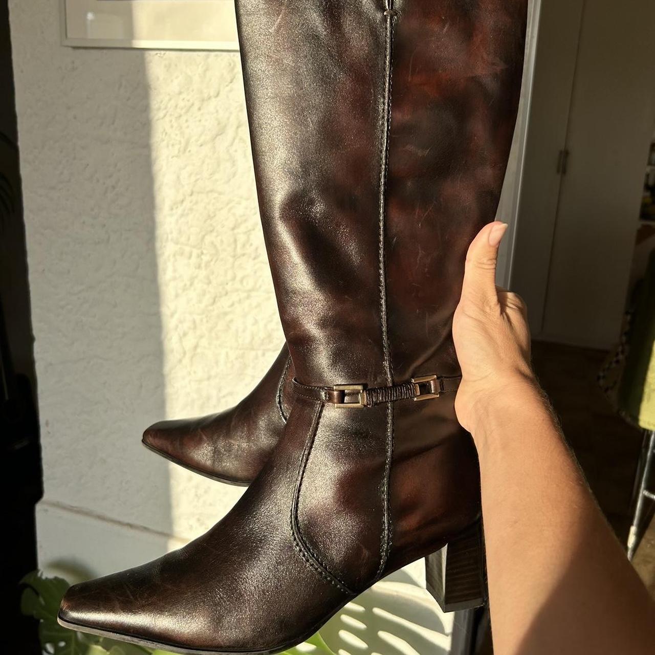 Genuine leather vintage boots. These are my fave,... - Depop