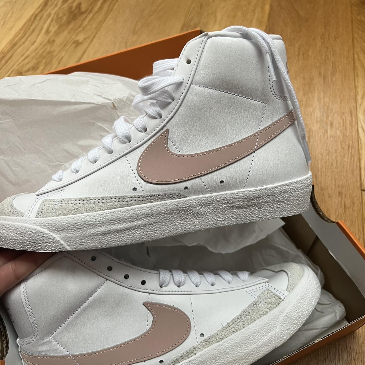 Brand new White and Coral Nike Blazer Mid