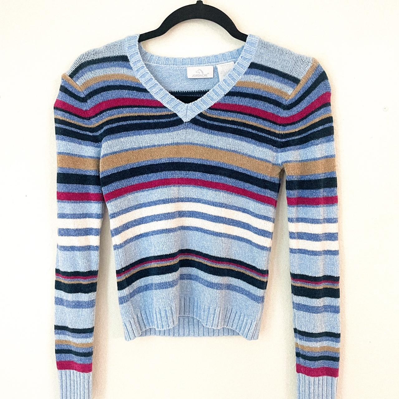 vintage 90s colorful Jordache sweater 🌈 - juniors... - Depop