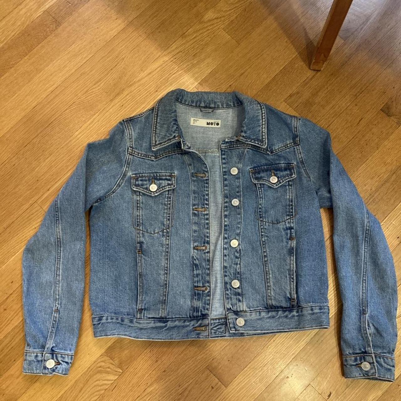 Topshop moto best sale oversized denim jacket