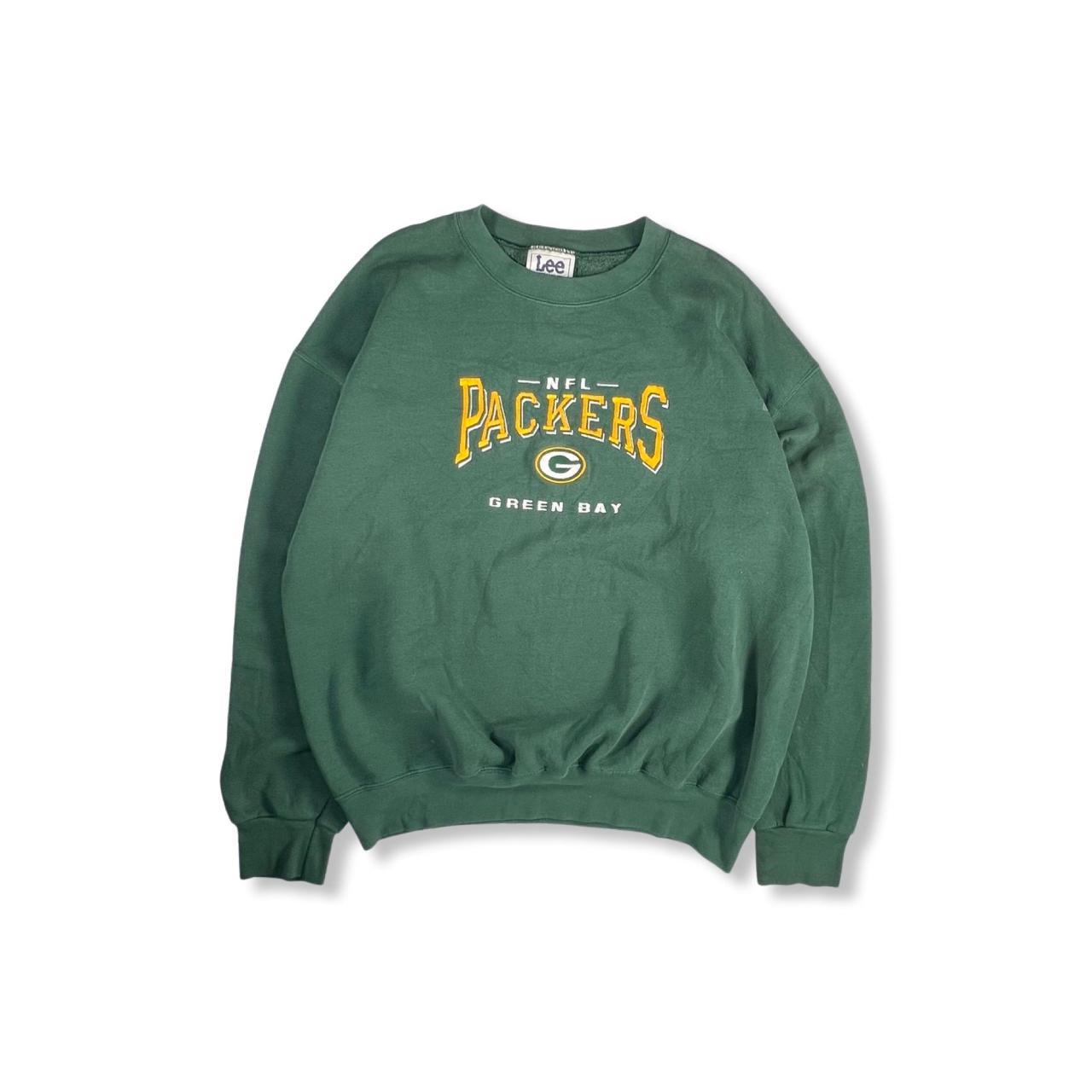 Vintage 90s Green Bay Packers Crew Neck Sweatshirt L - Depop