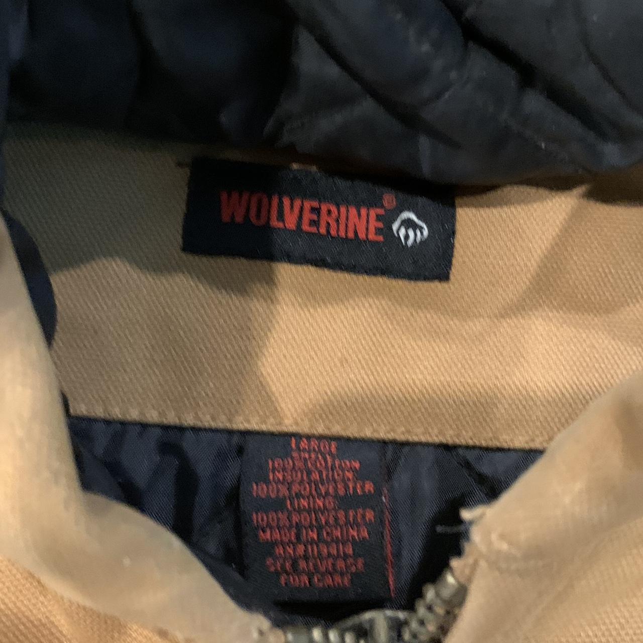 Large Wolverine Tan Work Jacket Chest: 25 Length: 27 - Depop