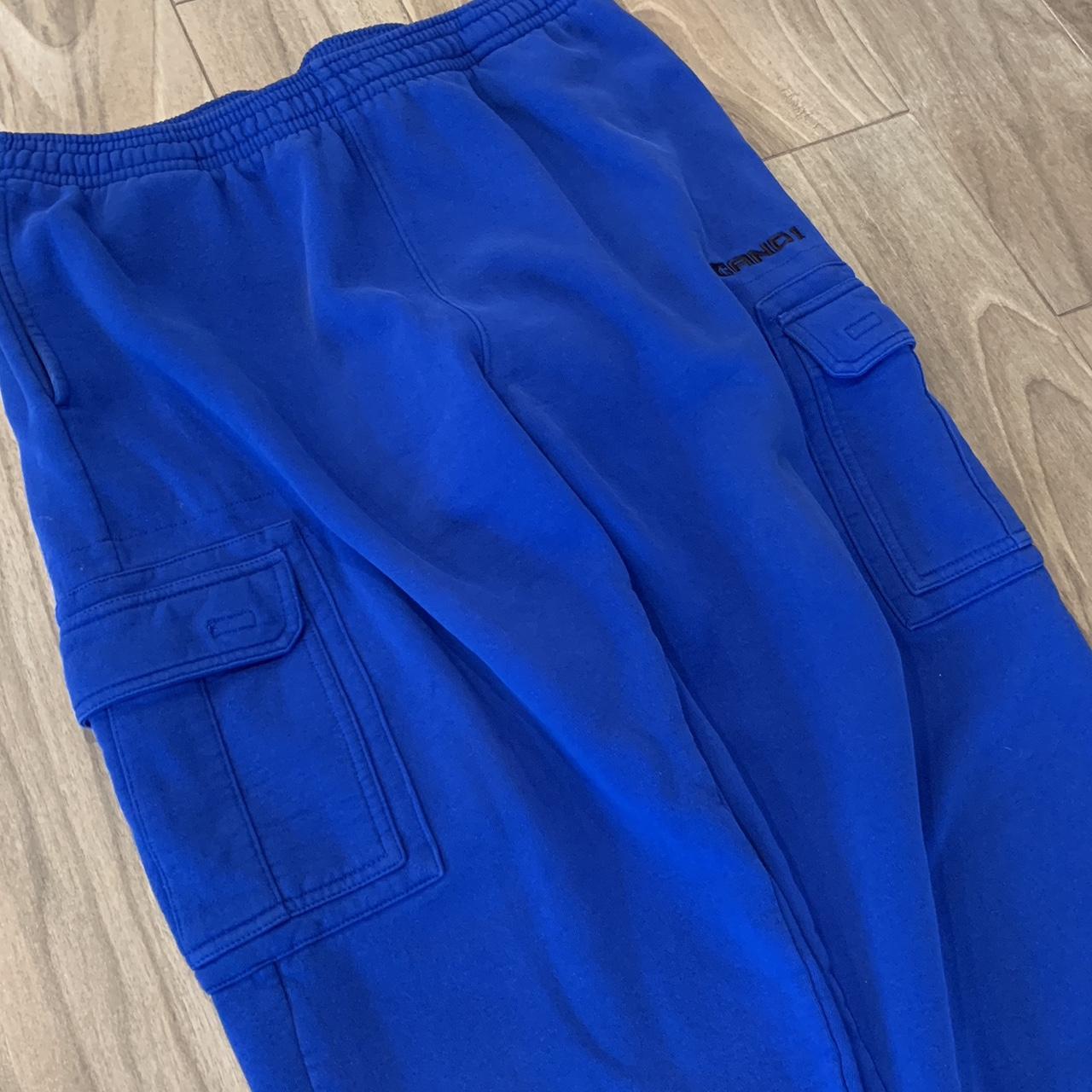 XL Blue AND1 Sweatpants Cargo Pocket Waist:... - Depop