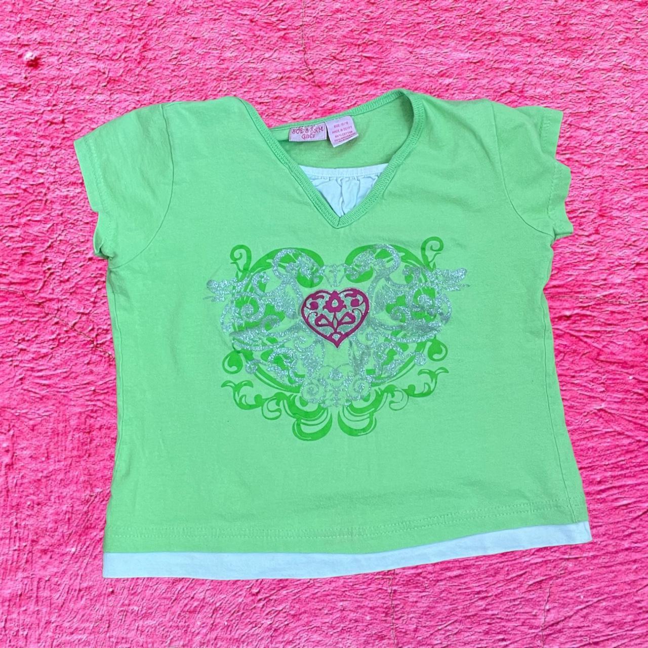 lime green and pink shirt