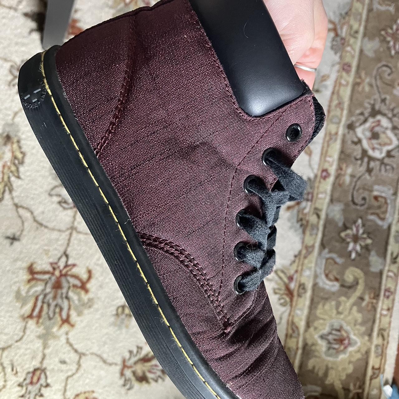 Maroon high top dr marten shoes in size 7 drmarten... Depop