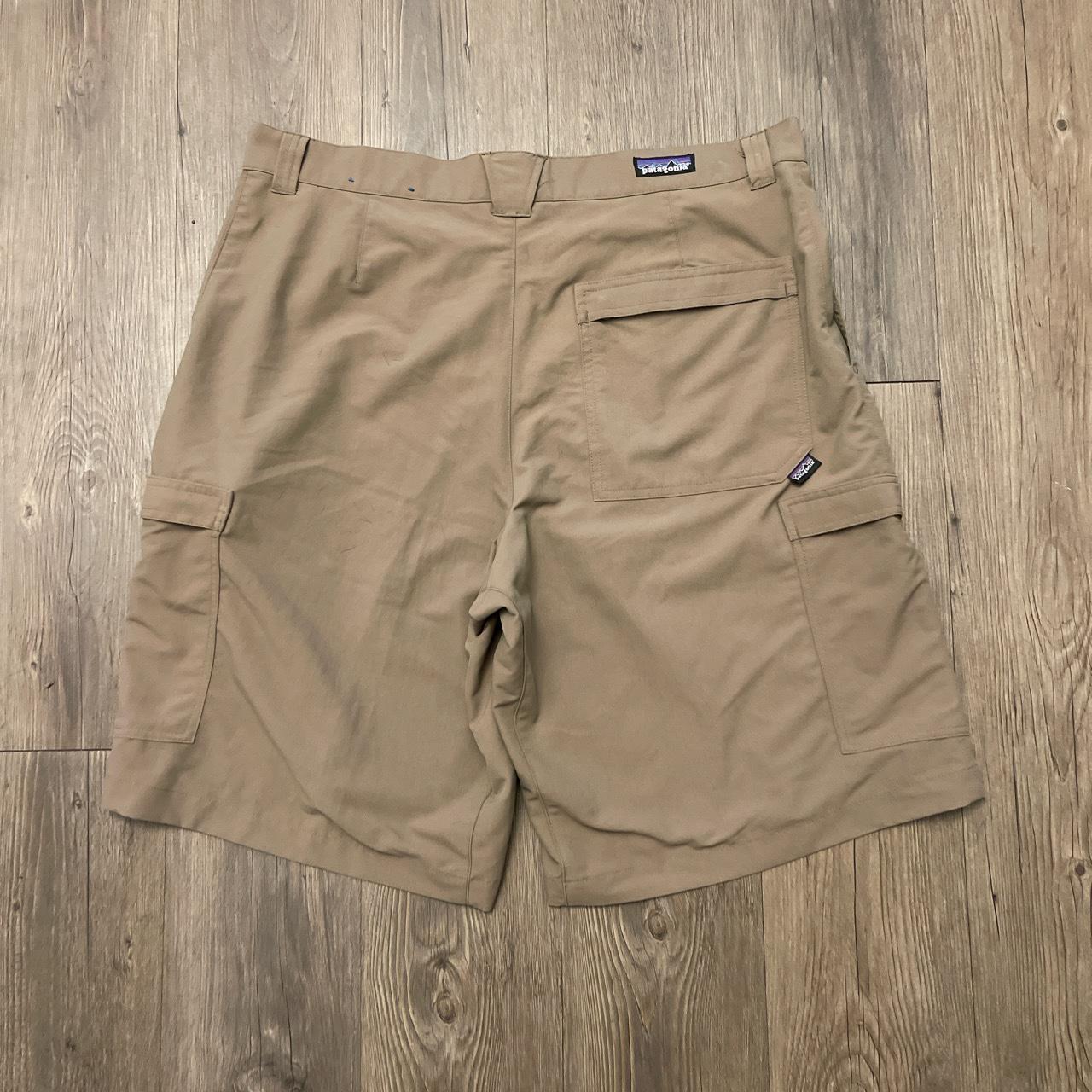 Patagonia Khaki Lightweight Cargo Shorts Size... Depop