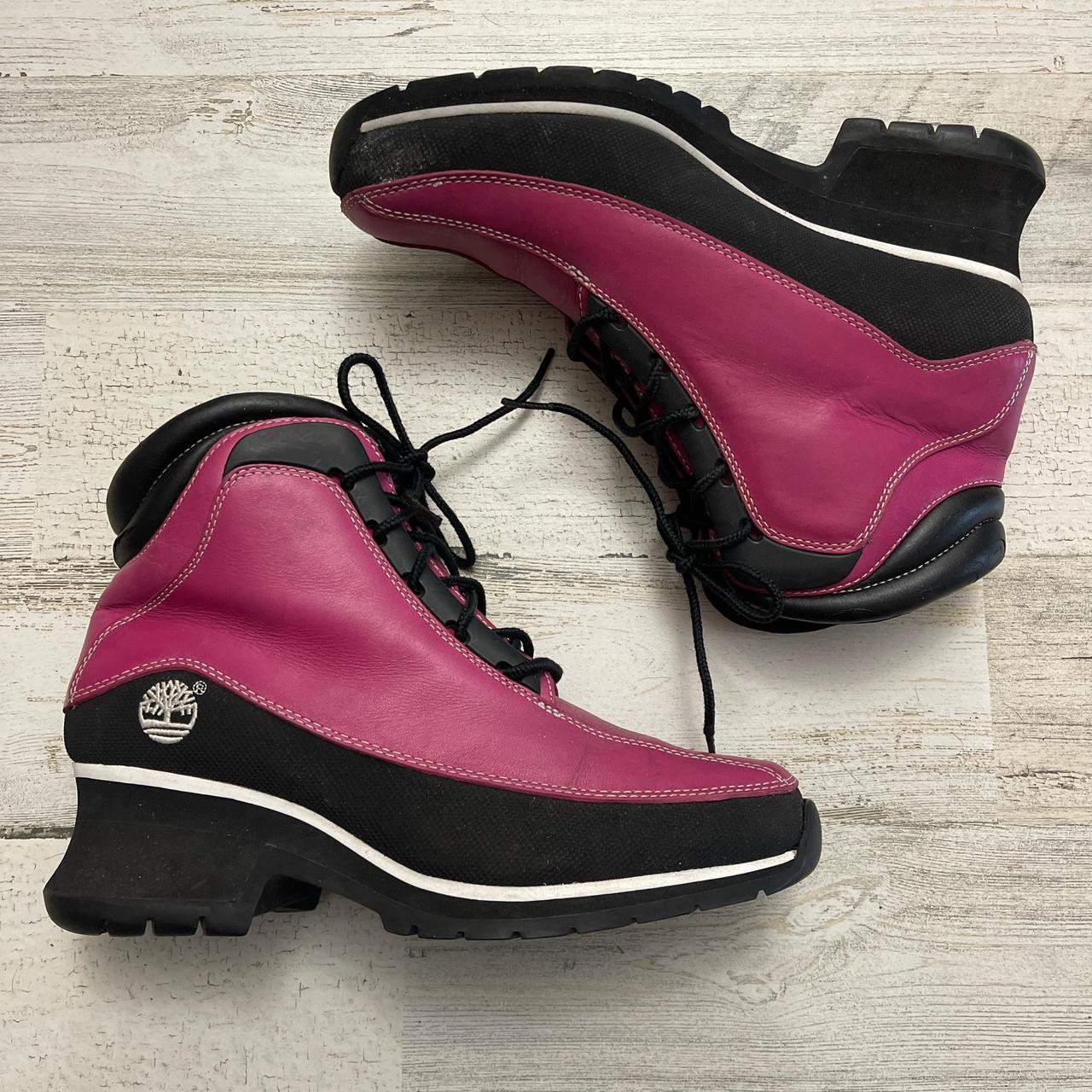 Timberland Women's Ankle Boots Pink/Burgundy US – Women's